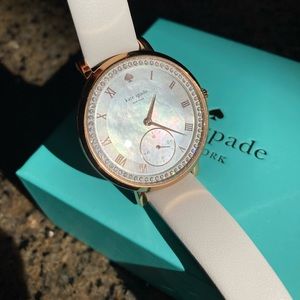 🔥FINAL DROP [KATE SPADE] Monterey White Leather Strap Watch